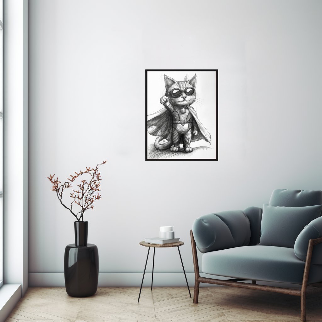 Šťastný kočičí superhrdina