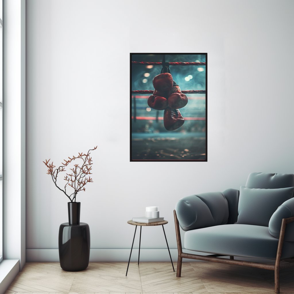 Boxerské rukavice v ringu