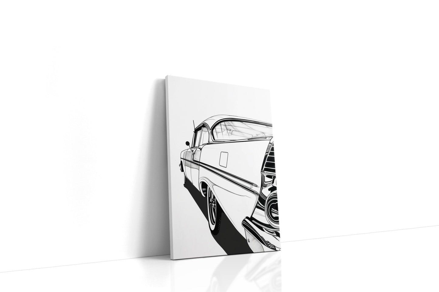 Elegantní silueta klasického automobilu