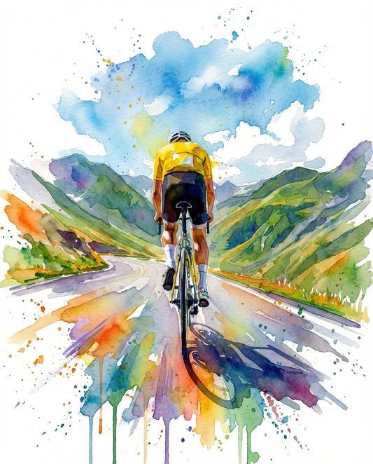 Cyklista na horské silnici