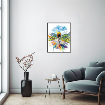 Cyklista na horské silnici