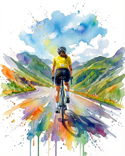 Cyklista na horské silnici