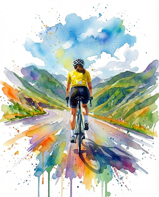 Cyklista na horské silnici