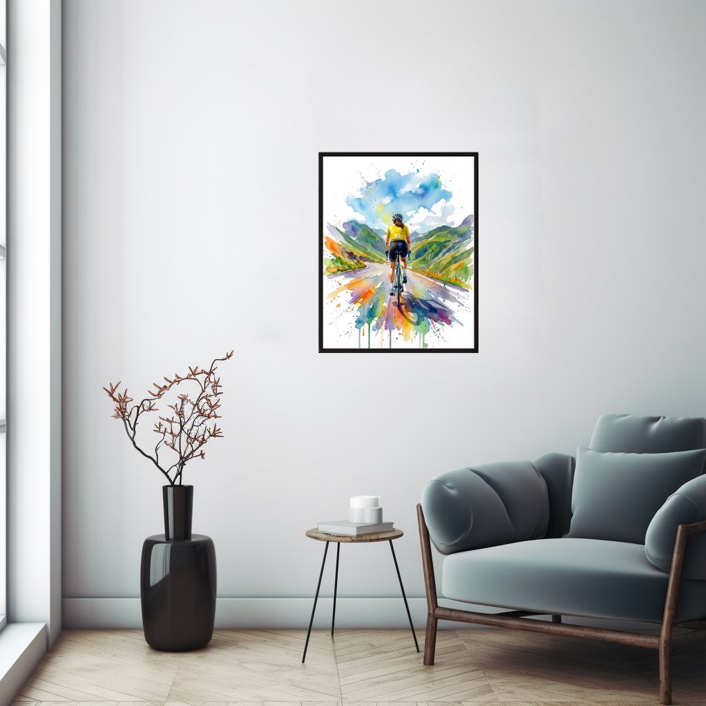 Cyklista na horské silnici