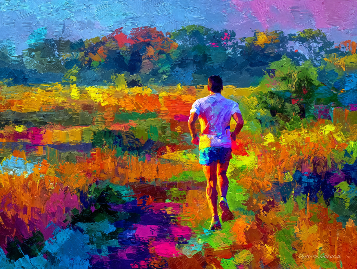 Běh v letní krajině