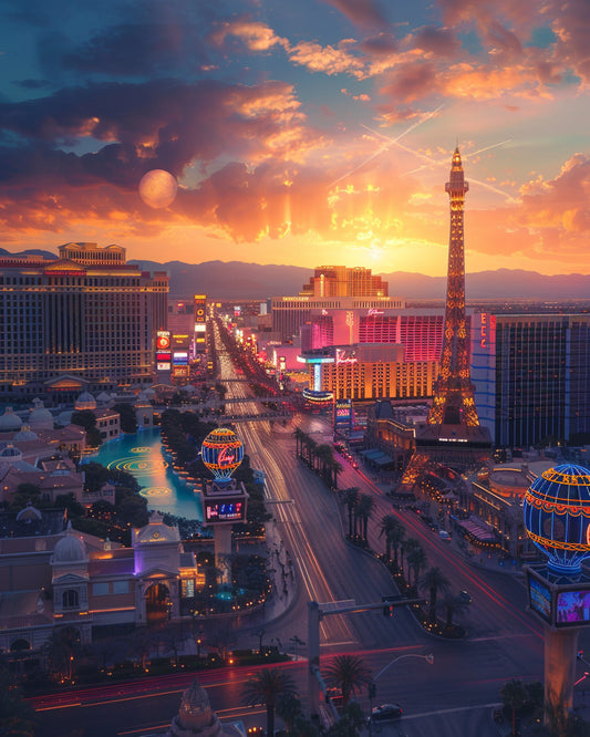 Západ slunce nad Las Vegas